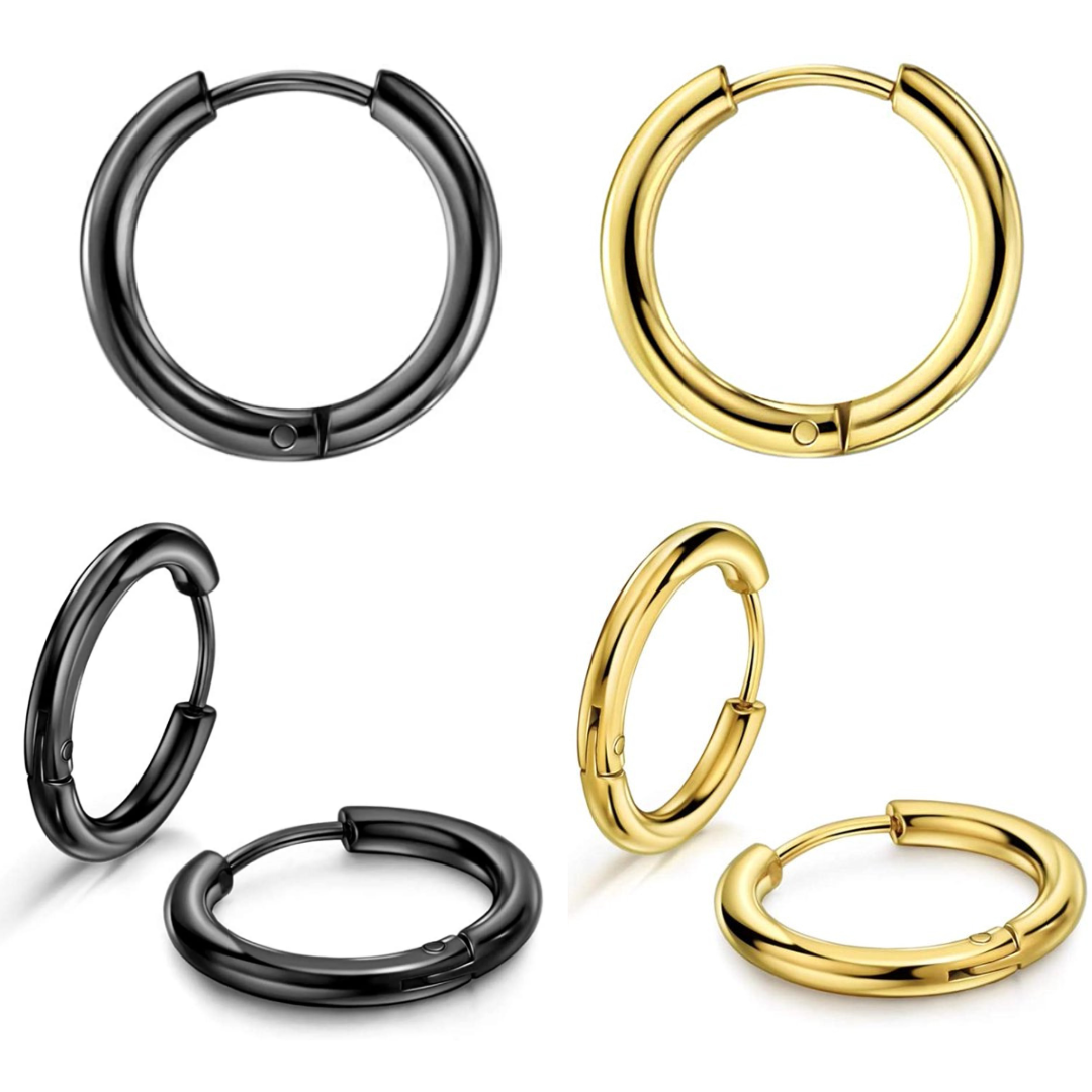 32pcs Circular Allergic-free Alloy Earring Hoops For Jewelry