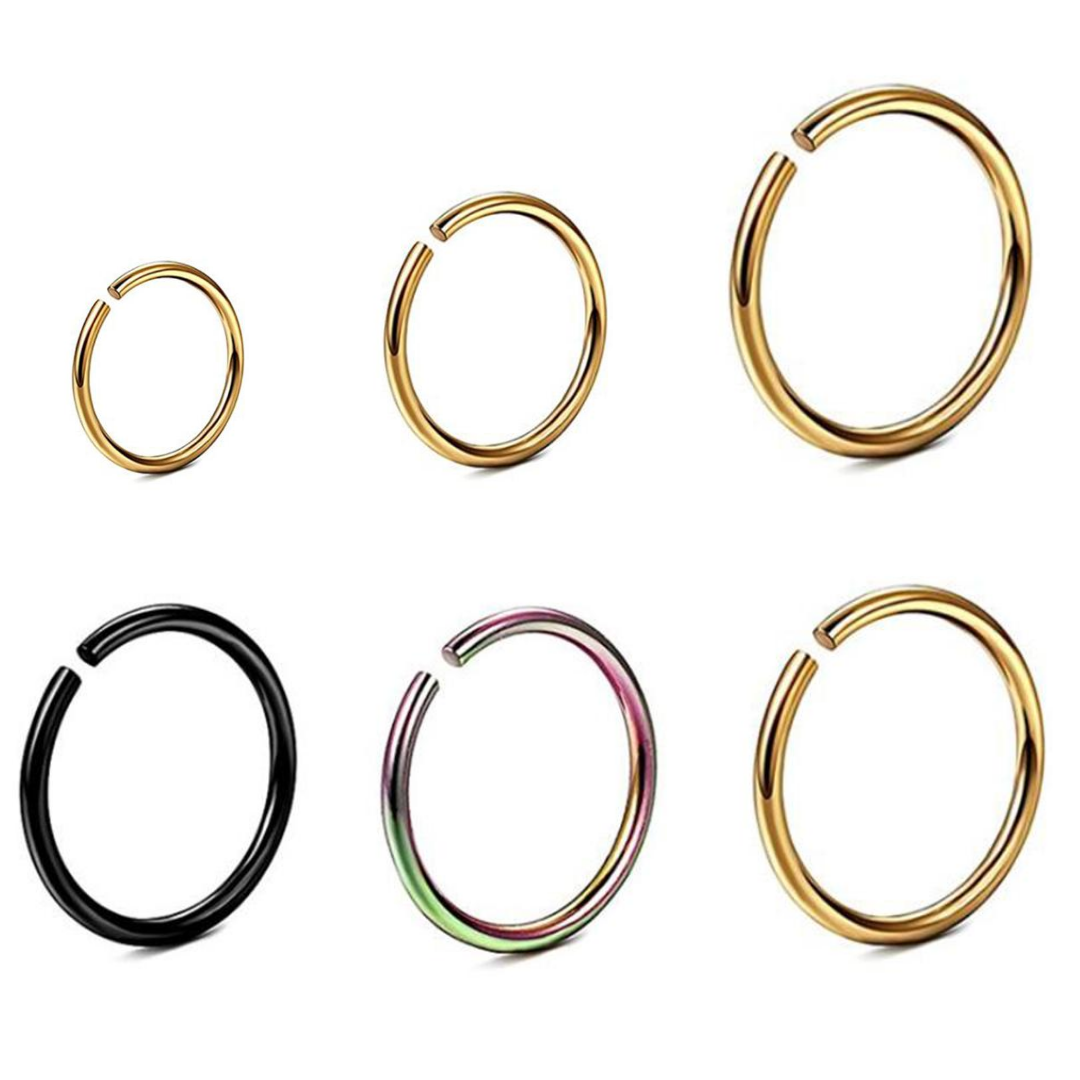 Wholesale Body Jewelry I 18G 20G 22G Titanium Clip on Hoop APM