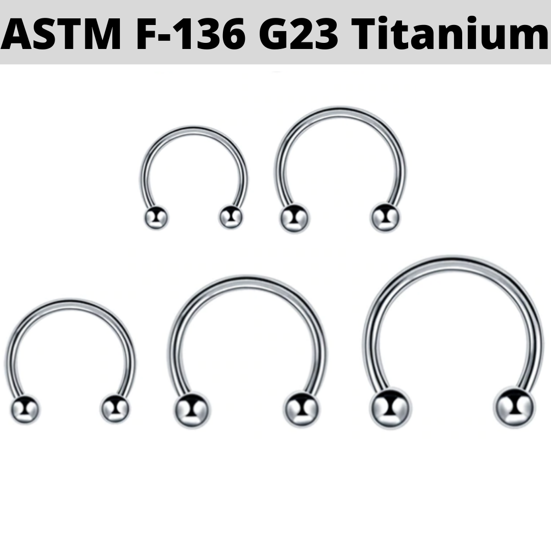 G23 16G Titanium Ball Horseshoe – APM