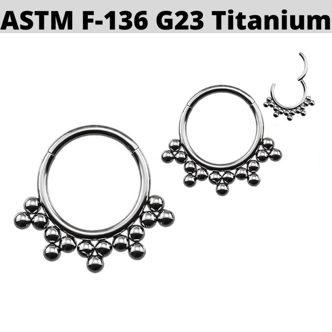 G23 Titanium Outer Crown Beads Hinged Segment Clicker APM