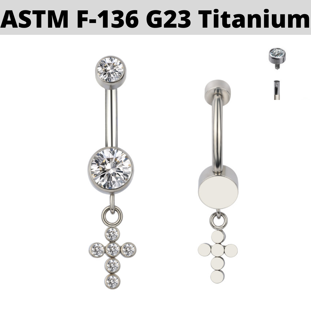 Titanium g23 belly 2025 button rings