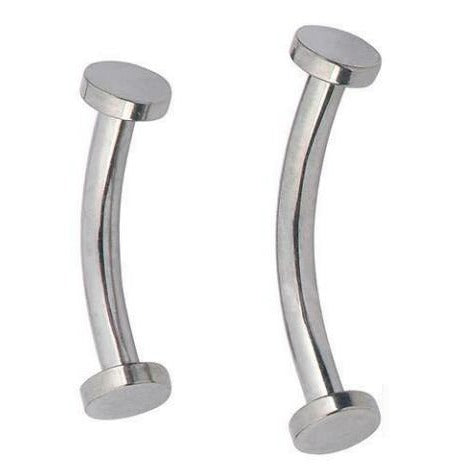 Internally Threaded Flat Disc Curved Barbell
