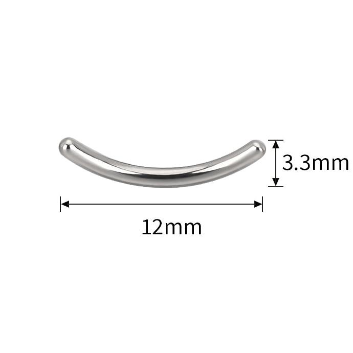 G23 Titanium Internally Threaded Smile Curved Bar Labret