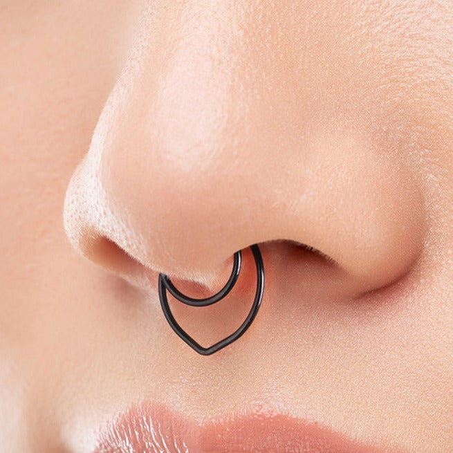 Double on sale hoop septum