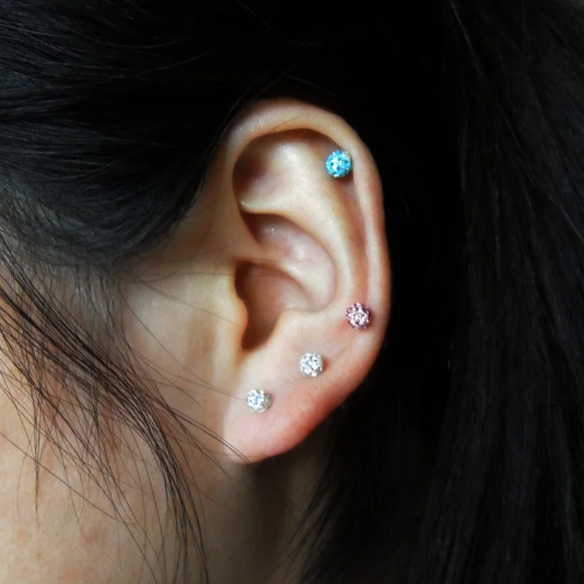 Ferido CZ Helix Tragus Barbell