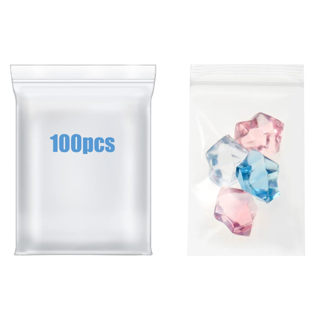 50/100pcs Small Plastic Bag Self Seal Clear Pouches Resealable Zip Lock  Bags For Jewelry Beads