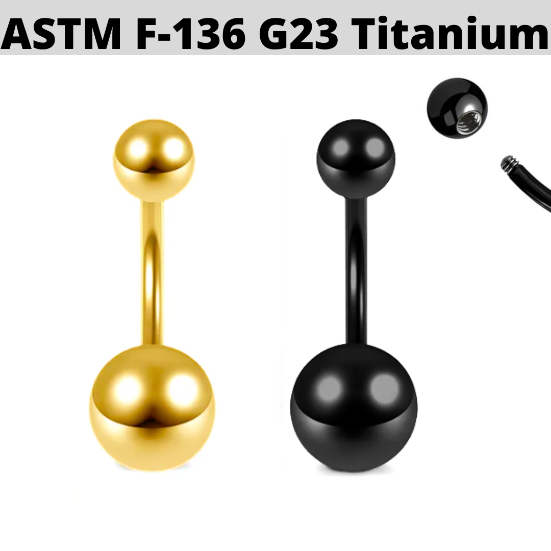 G23 PVD Titanium Ball Belly Ring