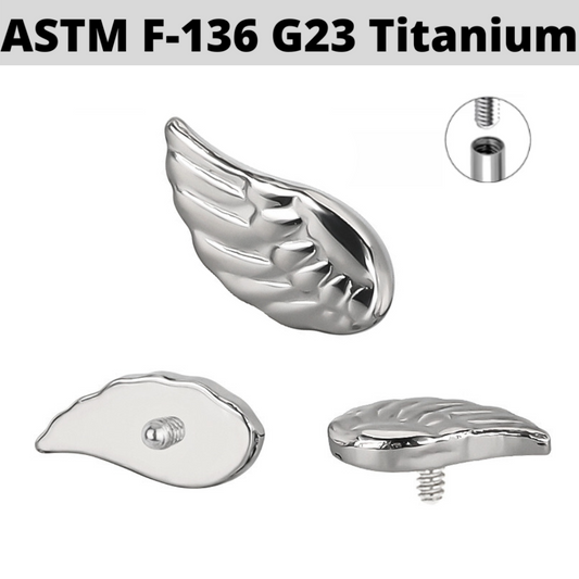 G23 Titanium Internally Threaded Angel Wing Top