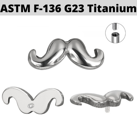 G23 Titanium Internally Threaded Mustache Top