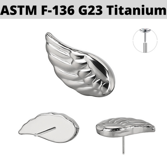 G23 Titanium Threadless Push In Angel Wing Top