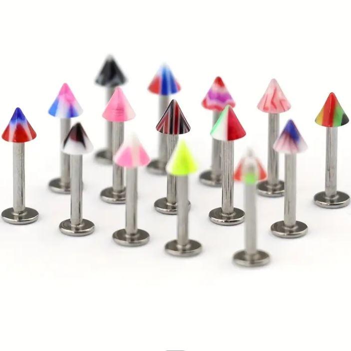 Assorted Acrylic Spike Cone Labret