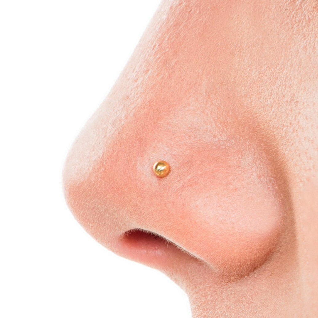 Gold Steel Ion Plated Ball Nose Stud