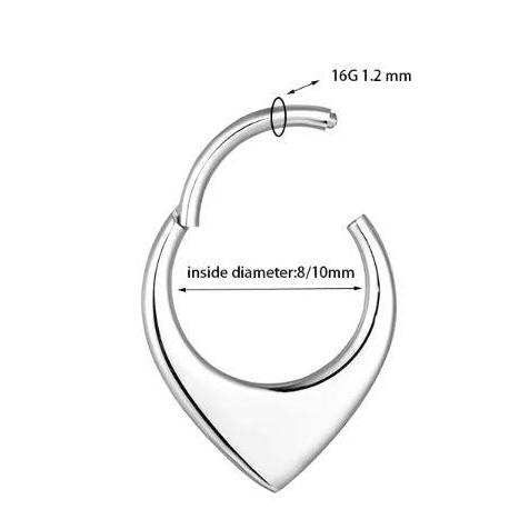 Steel Flat Teardrop Chevron Hinged Clicker