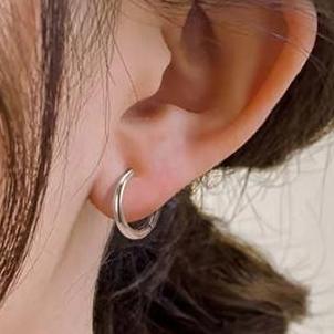 Steel Hinged Clicker Round Ear Hoop 10G 2.5mm Thick