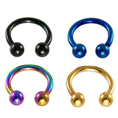 Wholesale Spiral Horseshoes Ring BCR Body Jewelry I APM Body Jewelry