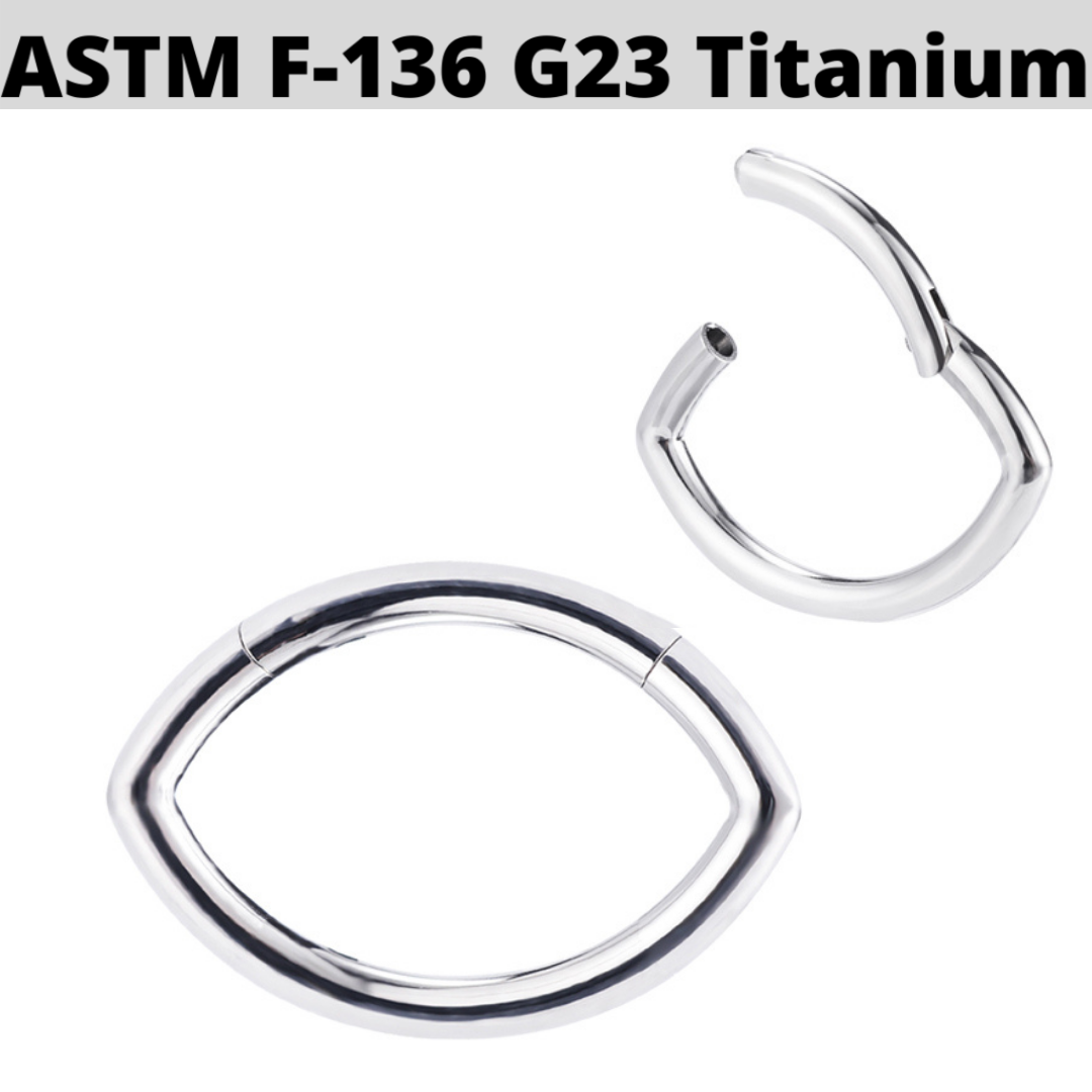 G23 Titanium Eye Oval Hinged Segment Clicker