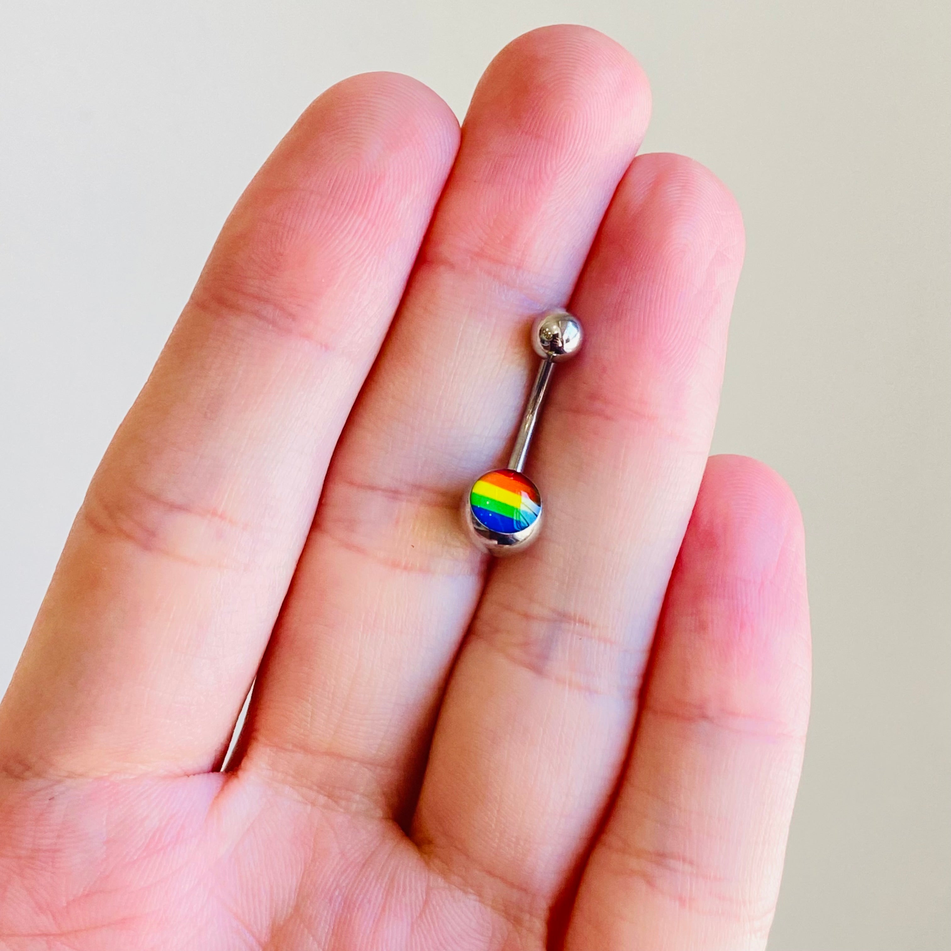 Rainbow hot sale belly ring