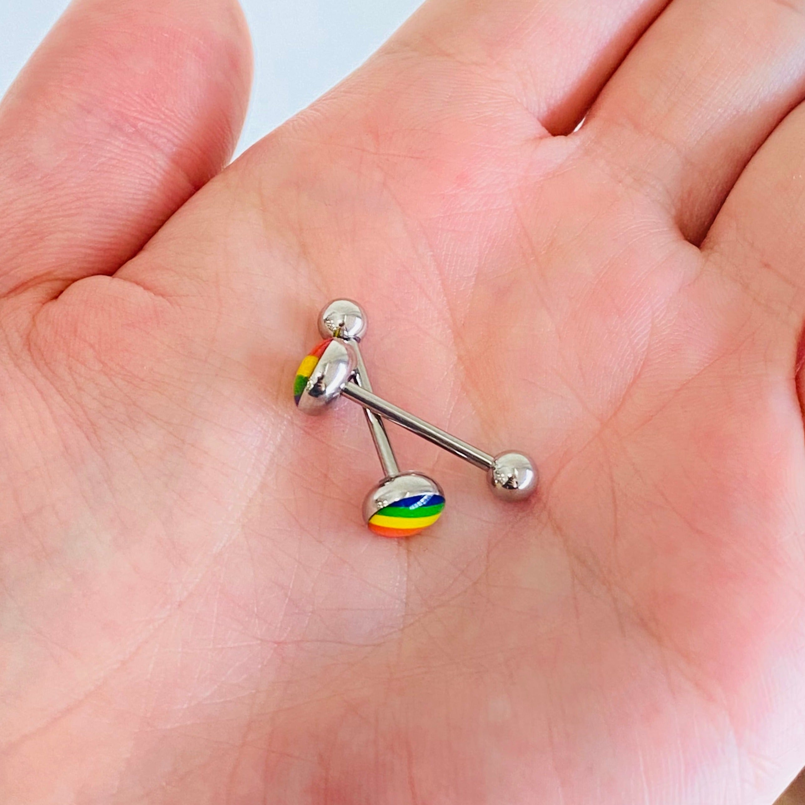 Gay pride belly button on sale rings