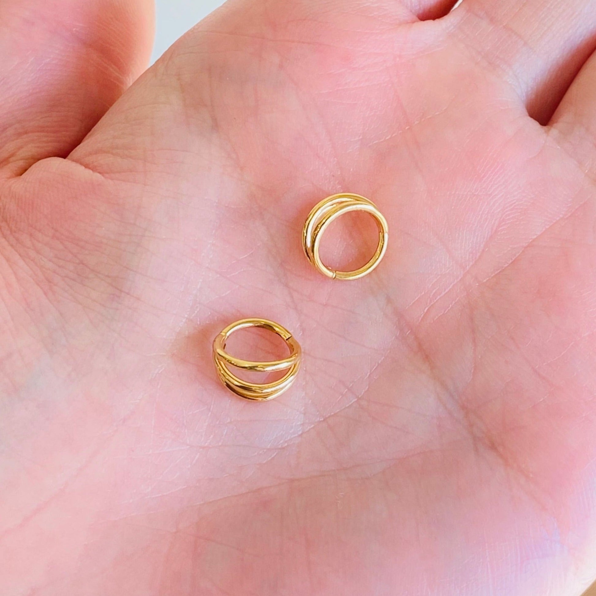 14kt Gold Twine Hinged Segment Ring |  16g (1/4 - 6mm)
